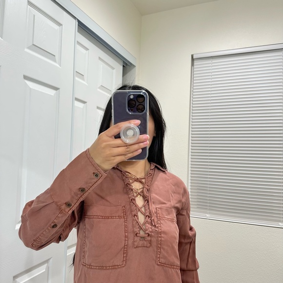 FREE PEOPLE HI-LO CRISS CROSS TOP - Picture 2 of 8